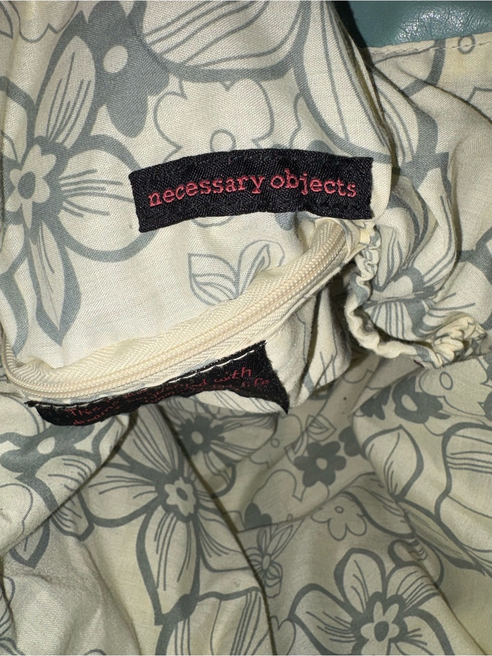 Necessary Objects Mint Blue Shoulder Tote with Belted Front - Picture 5 of 6